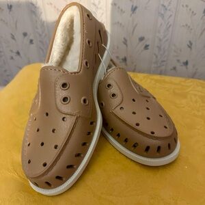Sperry Tan Slip-On Faux Fur Lined Shoes